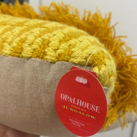 Opalhouse designed Jungalow DiamondTexturedWovenSquareThrowPillowGold - Picture 6 of 6